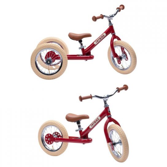 Trybike Steel 2 In 1 Balance Trike Vintage Red