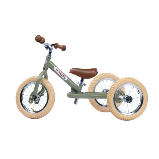 Trybike Steel 2 In 1 Balance Trike Vintage Green Tricycles