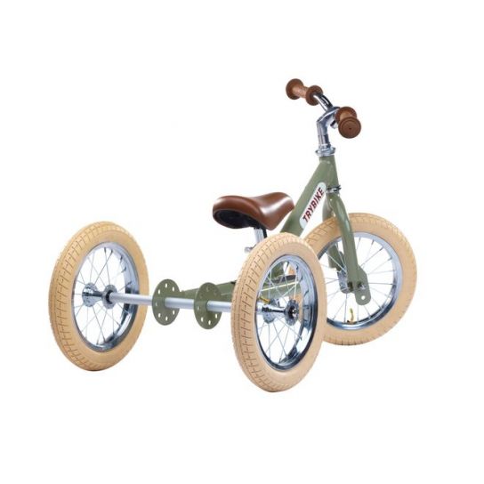 Trybike Steel 2 In 1 Balance Trike Vintage Green Tricycles