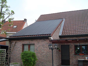 poolsolar sloping roof